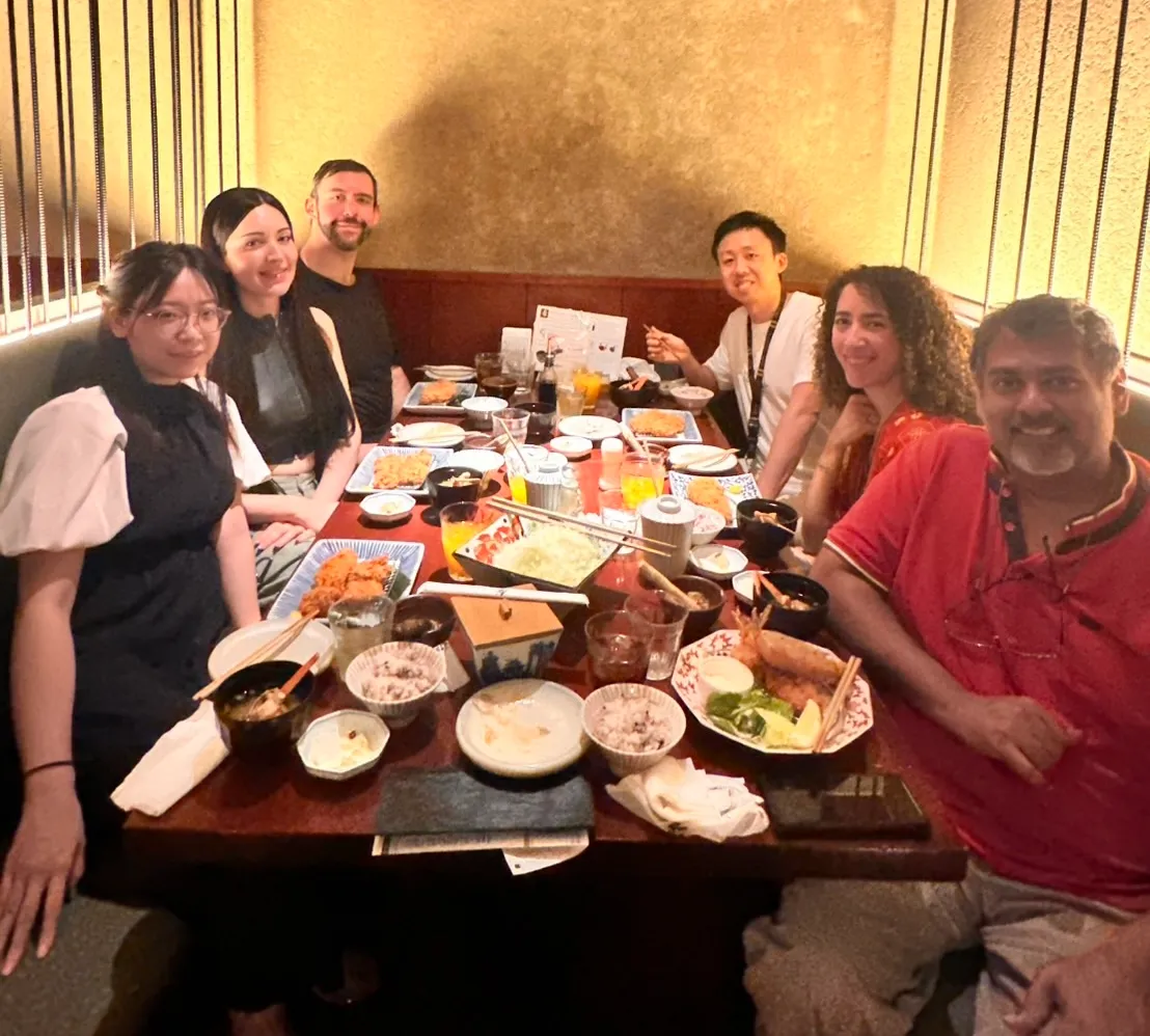 Friends from the meetup who came out for Yoshi's birthday dinner