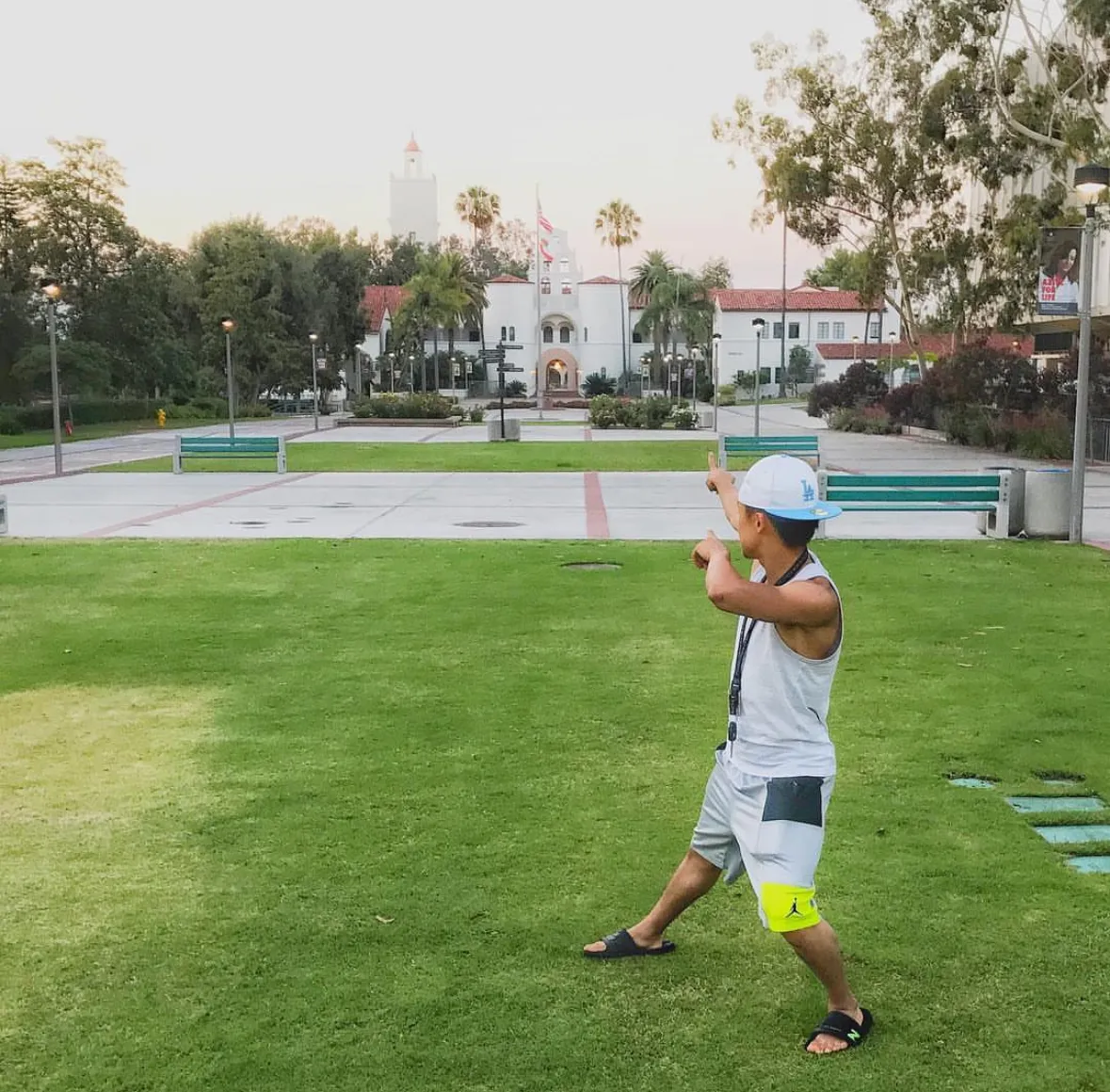 Yoshi Takada on campus at San Diego State University